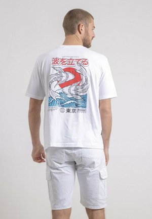 Ritchie Jeans NIGORILLE - T-shirt imprimé - blanc
