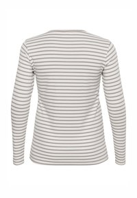 Kaffe Curve KCLIA - Långärmad tröja - chalk grey fuchsia heart