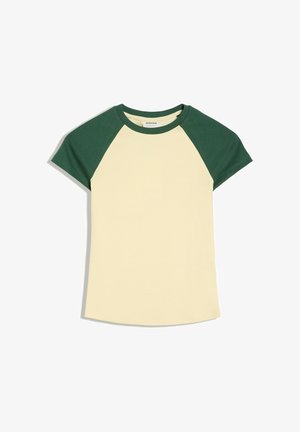 Bershka, TSHIRT - Printtipaita - yellow