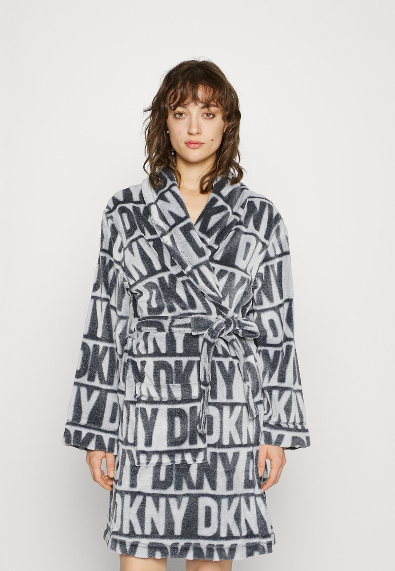 DKNY Intimates SHORT WRAP ROBE Dressing gown grey/brown Zalando.co.uk