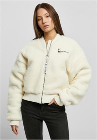 Karl Kani SIGNATURE OS COLLEGE - Fleecetakki - off white