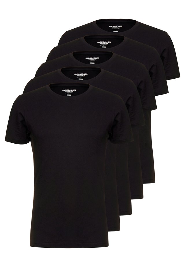 JORBASIC CREW NECK 5 PACK  - T-Shirt basic - black