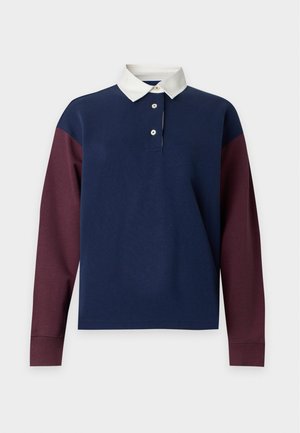 GANT, COLOR BLOCKED RUGGER - Sweater - classic blue