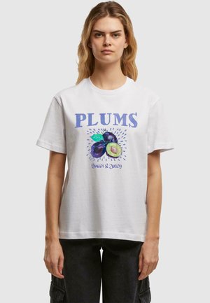 PLUMS TEE - T-Shirt print - white