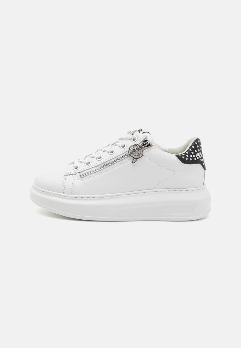 KARL LAGERFELD KAPRI ZIP LO LACE - Zapatillas - white/silver