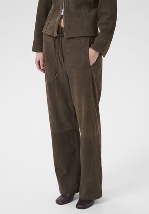 BIRDIE  - Leren broek - bracken
