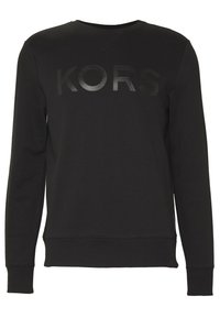 Černá mikina s dlouhými rukávy a kulatým výstřihem. Vybavena lesklým logem "KORS" na hrudi. Materiál z bavlněné směsi.