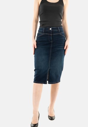 241-JAPA - Pencil skirt - bleu