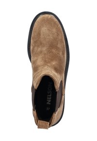 Nelson Enkellaarsjes met plateauzool - bruin