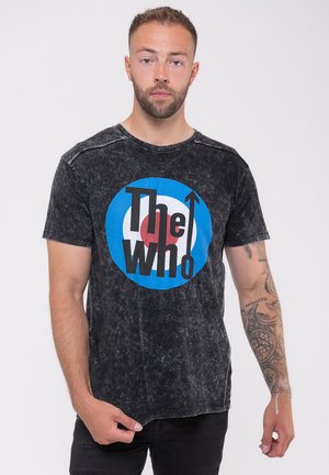 THE WHO TARGET BAND LOGO SNOW WASH - Print T-shirt - black