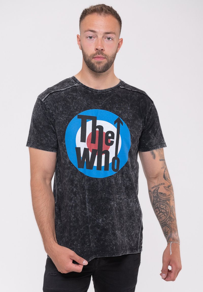 Paradiso Clothing THE WHO TARGET BAND LOGO SNOW WASH - Print T-shirt - black
