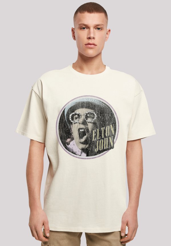 ELTON JOHN VINTAGE CIRCLE - T-Shirt print - sand