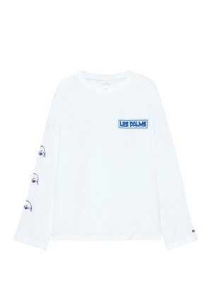PULL&BEAR, LES PALMS DOLPHIN - T-SHIRT - T-shirt à manches longues - white