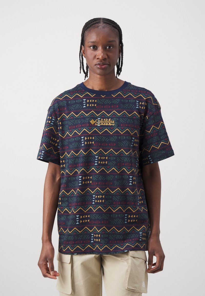 Columbia SEQUOIA GROVE™ TEE - Majica kratkih rukava s printom - collegiate navy/horizons