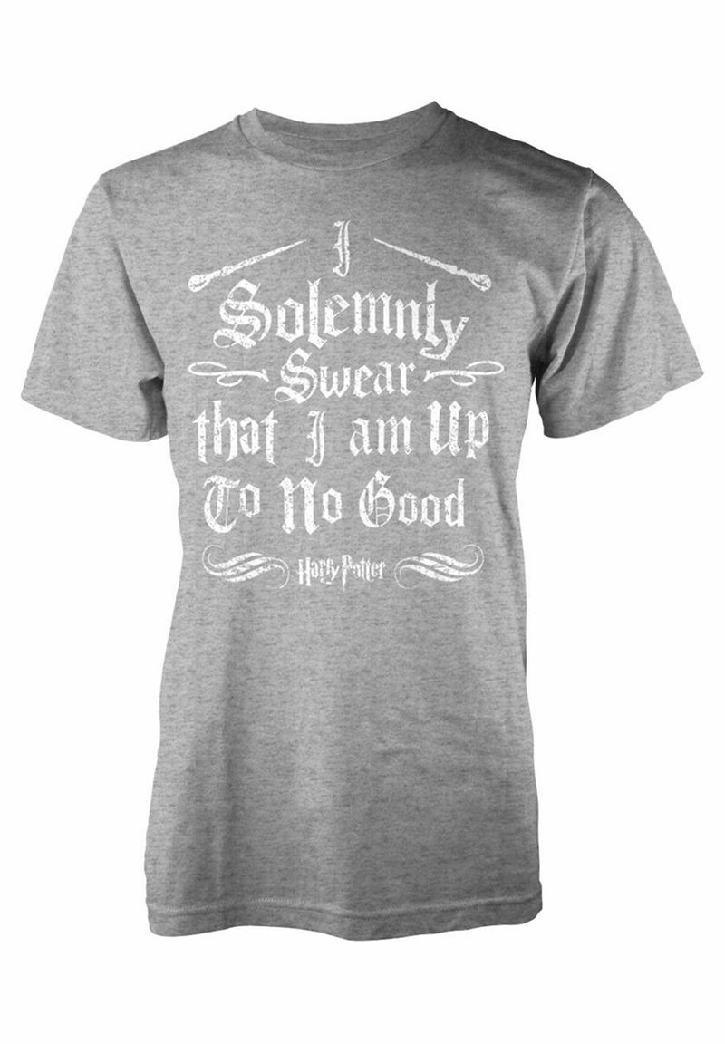 Harry Potter HARRY POTTER SOLEMNLY SWEAR  - Triko s potiskem - grey