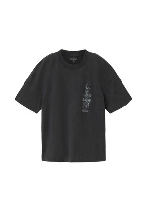 AllSaints, IGNIS SS CREW . - T-shirt imprimé - washed black