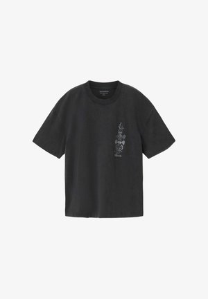AllSaints, IGNIS SS CREW . - T-shirt imprimé - washed black