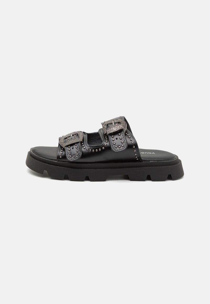 YOURTURN by Zalando - UNISEX - Papuci - black, Extindeți