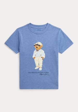 POLO BEAR COTTON JERSEY T-SHIRT - Camiseta estampada - blue heather hemingway bear