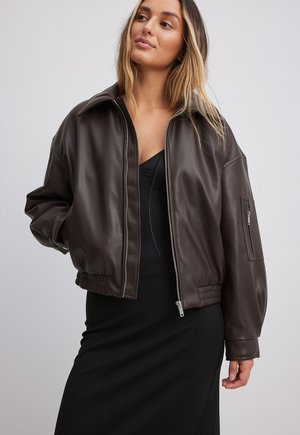 Veste en similicuir - brown