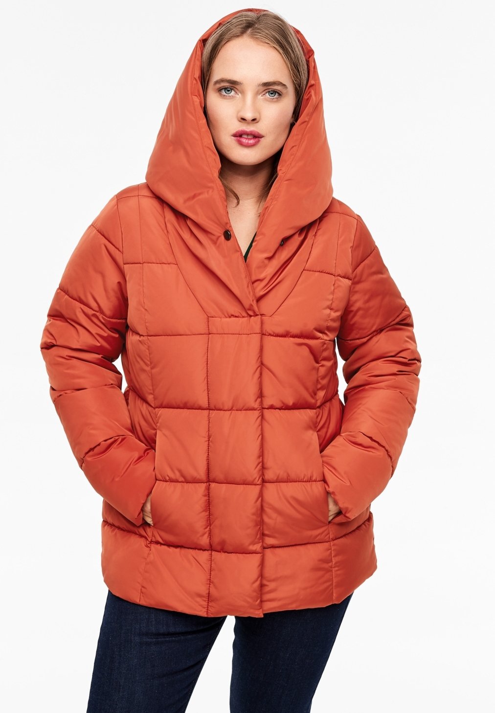 Triangle MIT SCHALKRAGEN Winterjas orangeOranje TOM TAILOR DENIM Jas rust orangeOranje Zalando.nl