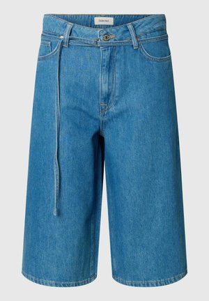 Selected, SLFTENNA MW BERMUDA DENIM SHORTS - Denimshorts - medium blue denim