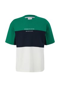 s.Oliver IM COLOUR BLOCKING-STYLE - T-Shirt print - smaragd