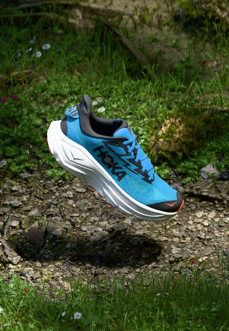 HOKA CHALLENGER 8 - Trail running shoes - skyward blue/white