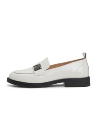 BLOCK HEELS LOAFERS - Pantofi slip-on - white