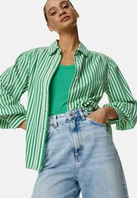 Marks & Spencer STRIPED COLLARED - Blusa - green mix