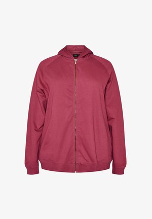 Zizzi, ZIZZI - Felpa con zip - rot