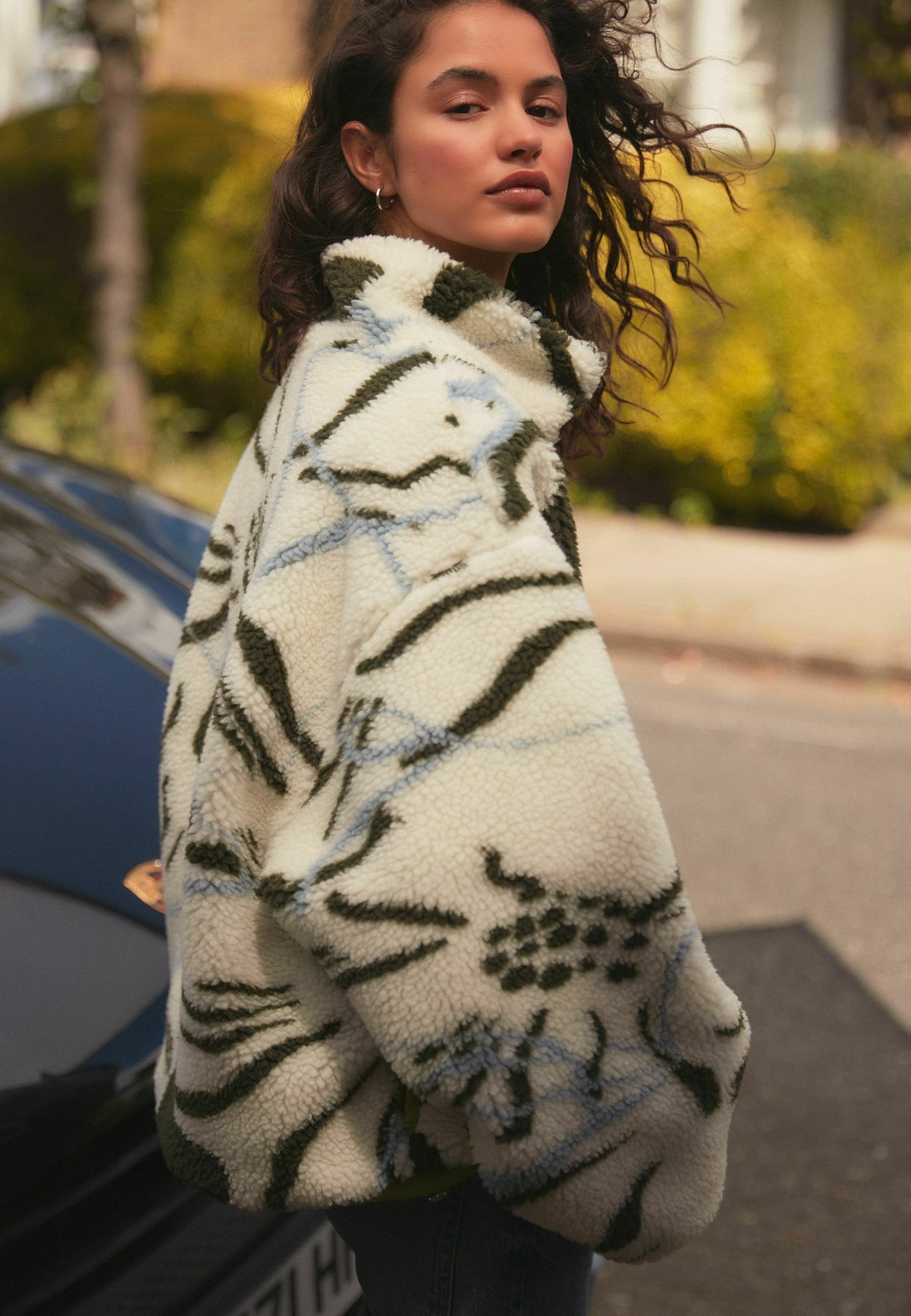 Theory luxe 25年 Lush Linen Adison Jacket Next REVERSIBLE FLORAL - Winter jacket - lime green/green - Zalando