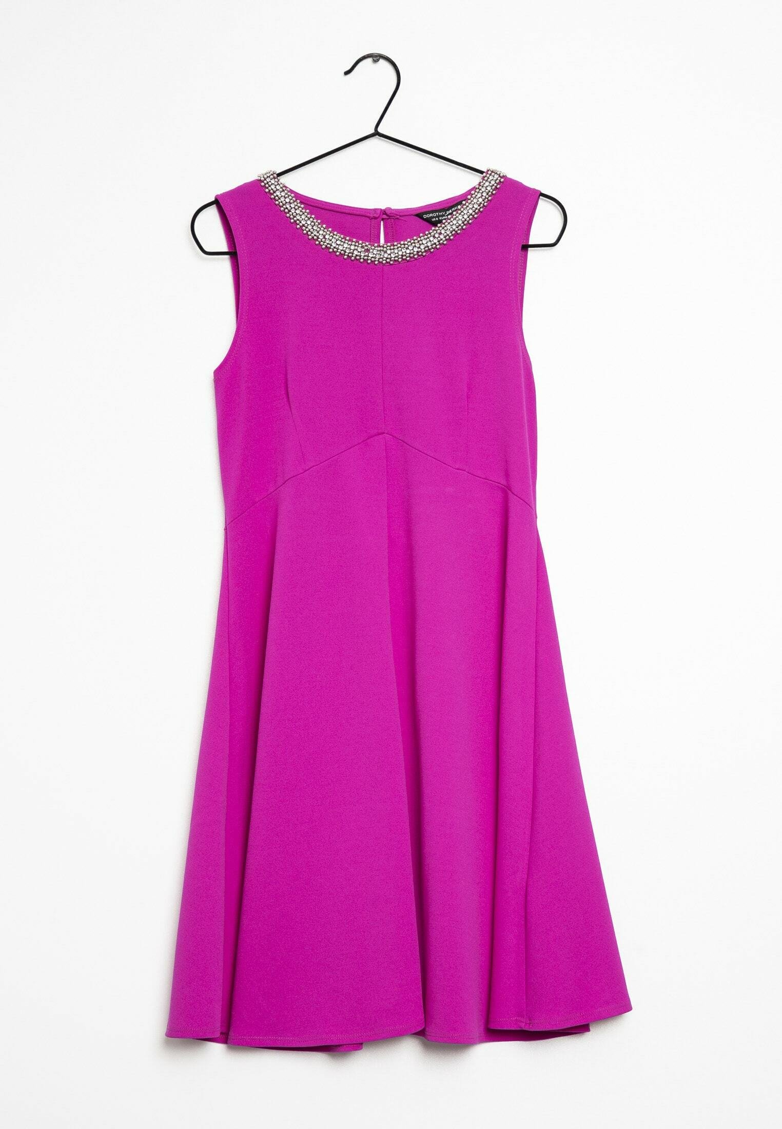 pink dress dorothy perkins Women's DP Luxe Puff Sleeve Bow Back Mini Dress, Hot Pink