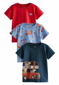 Next - SHORT SLEEVE CHARACTER 3 PACK STANDARD - T-shirt imprimé - red blue london Image miniature 1