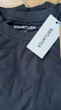 YOURTURN 2 PACK UNISEX BASIC BOXY CROPPED T-SHIRT - Navadna majica - true black