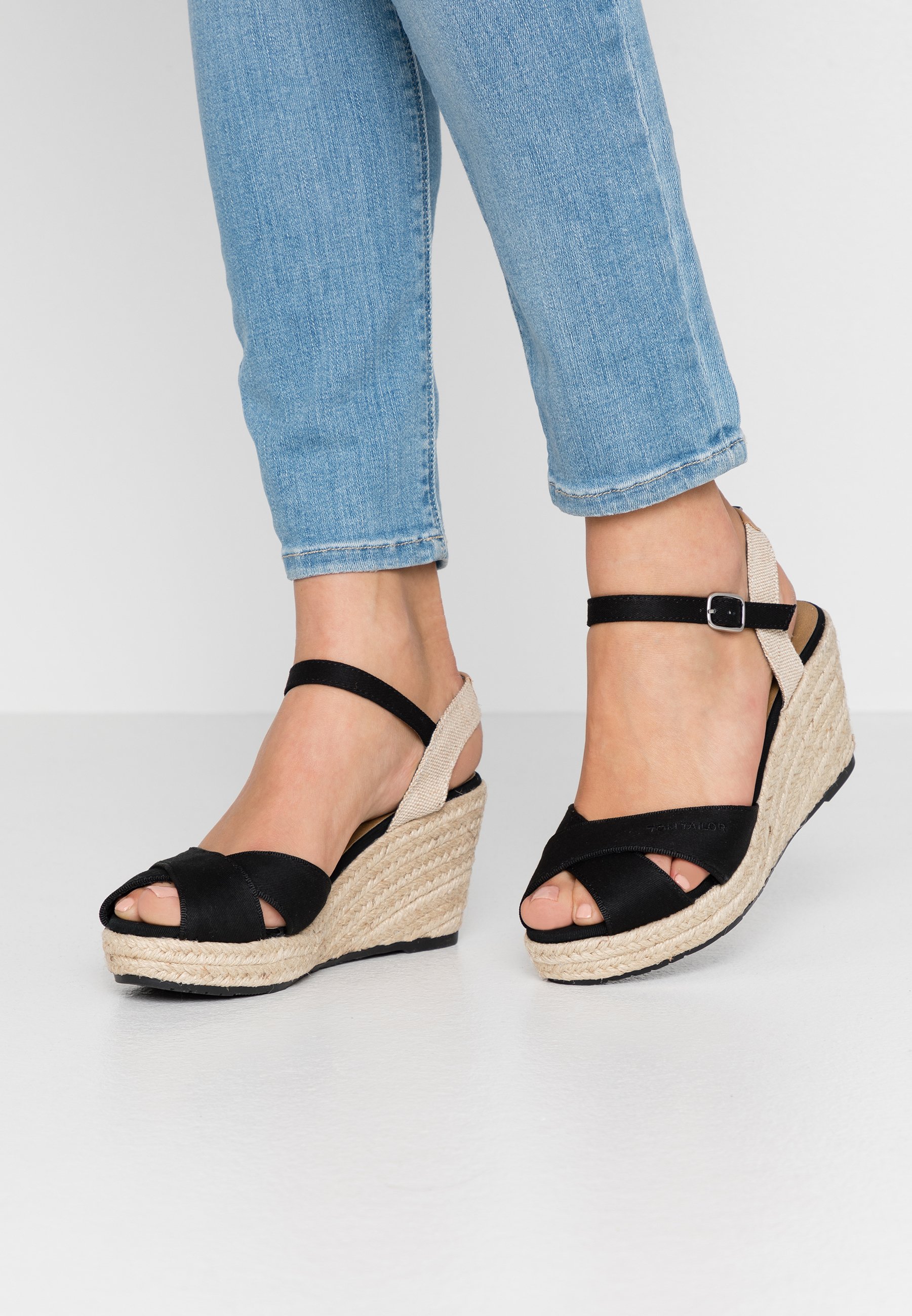 TOM TAILOR 4892008 Damen Espadrilles Slipper T-Logo-Bagde Denim-Look Gr.37-43