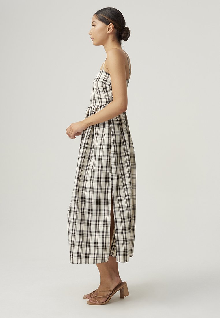 THE FATED CELIA - Day dress - black and white check/off-white - Zalando.ie