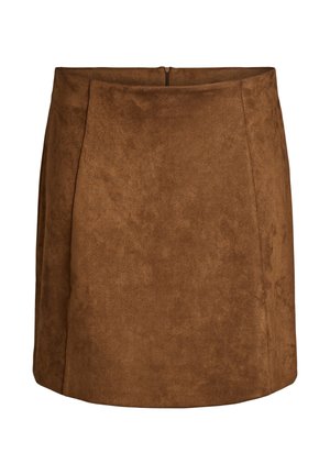 Mini skirts  - brown fake suede