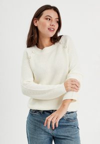 Cache Cache MIT SCHULTERKNÖPFEN - Pullover - ecru
