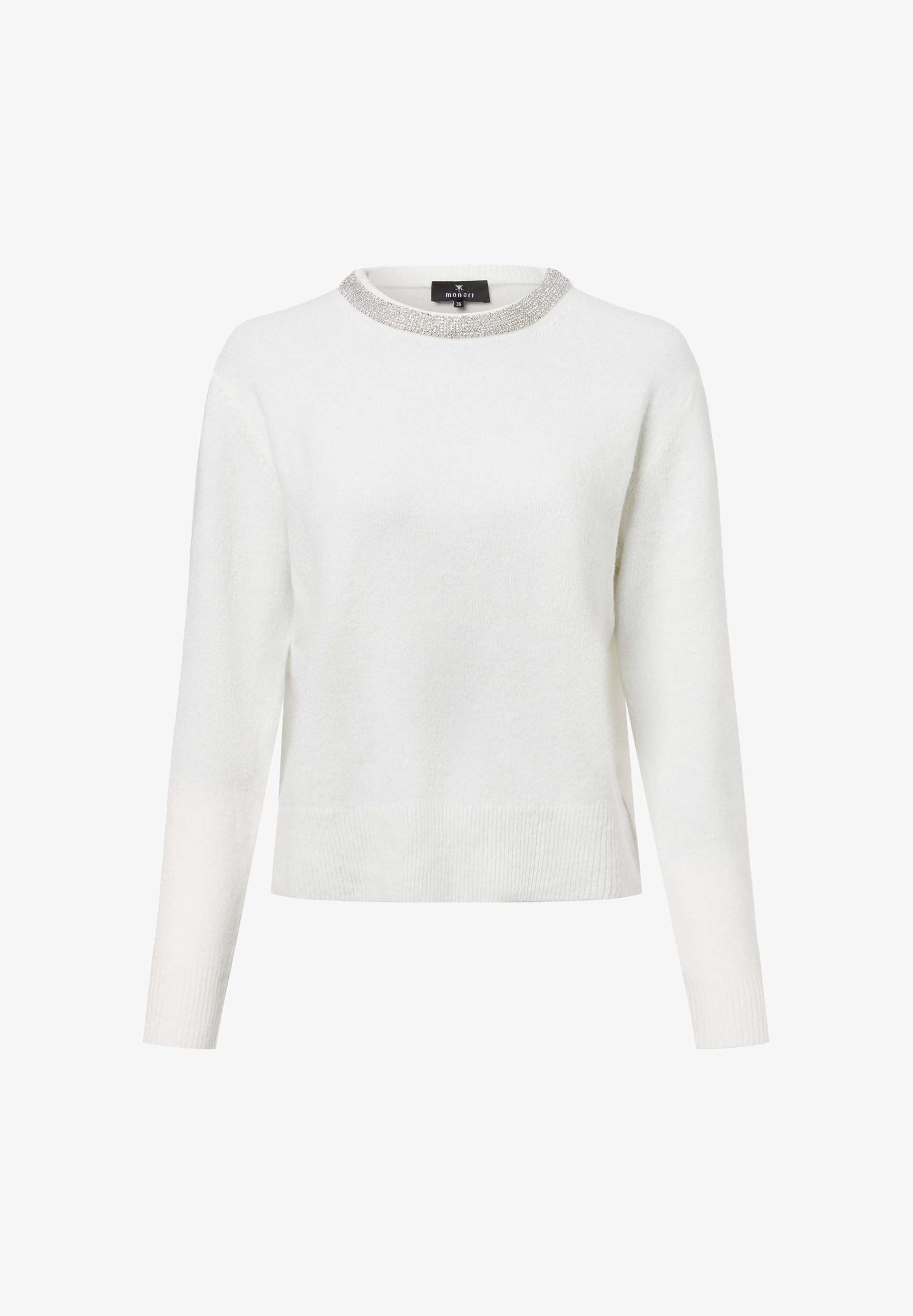 Monari Pullover Pullover Rautenmuster Monari Rundhalspullover