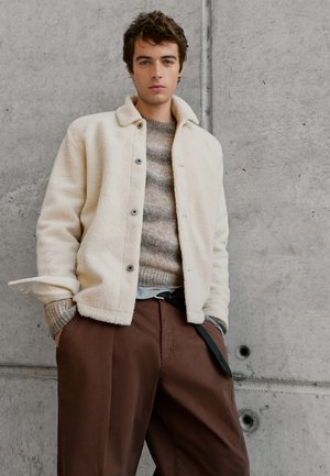 Pepe Jeans, BORG OVERSHIRT - Veste polaire - ivory white