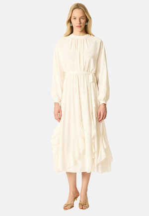 Touché Privé, DRESS WITH A RUFFLED HEM - Φόρεμα ημέρας - ecru