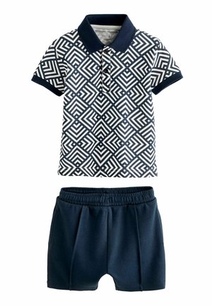 SHORT SLEEVES SET STANDARD - Pantalones deportivos - navy white