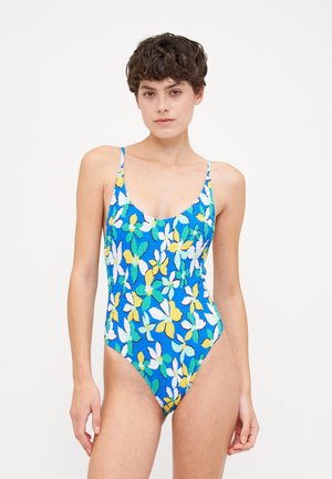SUNNY DAYS FLORAL ONE PIECE - Badeanzug - bright white/sunlights