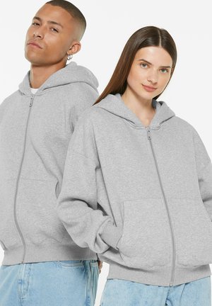 Zip-up sweatshirt - grey melange