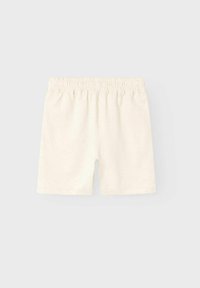 Lichtbeige shorts met een elastische tailleband, gemaakt van een zachte katoenmix, met een eenvoudig, ongecompliceerd ontwerp.