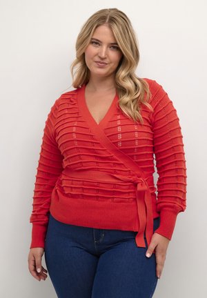 Kaffe Curve KCEMMI  - Strickjacke - cayenne