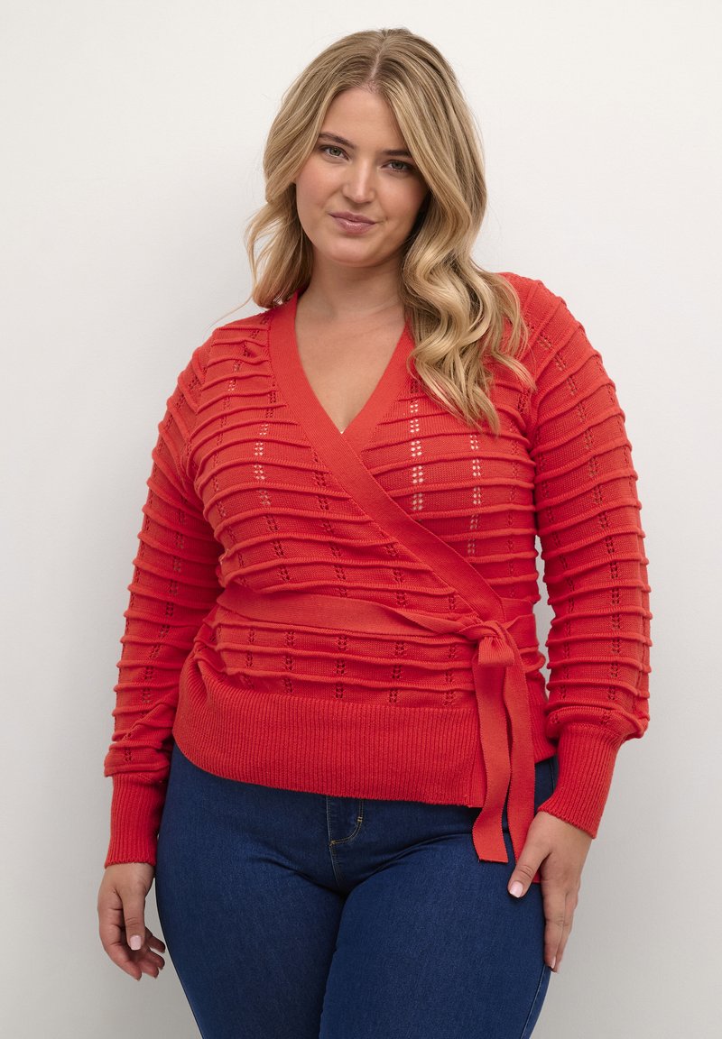 Kaffe Curve KCEMMI  - Cardigan - cayenne
