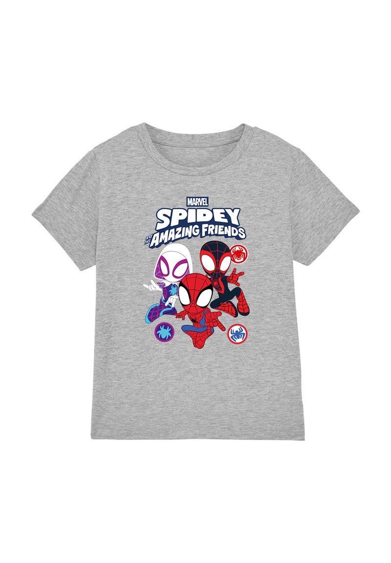 Marvel T-shirt print grijs gemêleerd