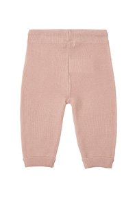 Stickade rosa leggings med en texturerad yta, som har en åtsittande midja och ribbade mudd vid anklarna.